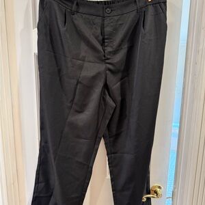 SHEIN Black Dress Pants with Classic Straight-Leg Cut